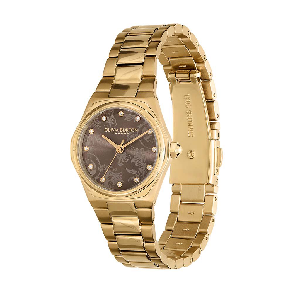 Montre Olivia Burton Mini Hexa Marron - Montres étanches Femme | Marc Orian