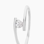 Bague Solitaire Moera Or Blanc Oxyde De Zirconium - Solitaires Femme | Marc Orian