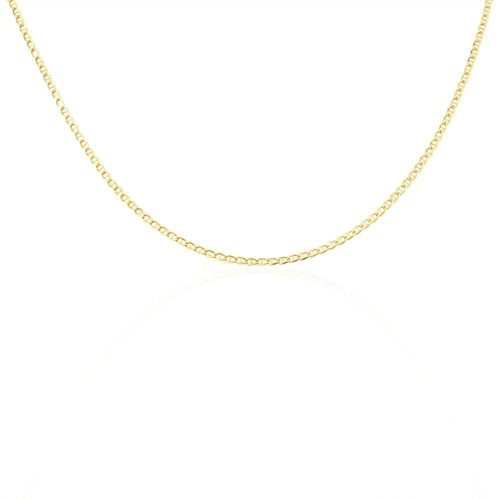 Collier Capucin Or Jaune Maille Marine Plate - Chaines Femme | Marc Orian