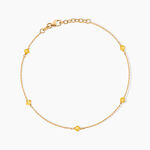 Cha&icirc;ne De Cheville Edvina Plaqu&eacute; Or Jaune Cristaux De Swarovski - Chaines de cheville Femme | Marc Orian