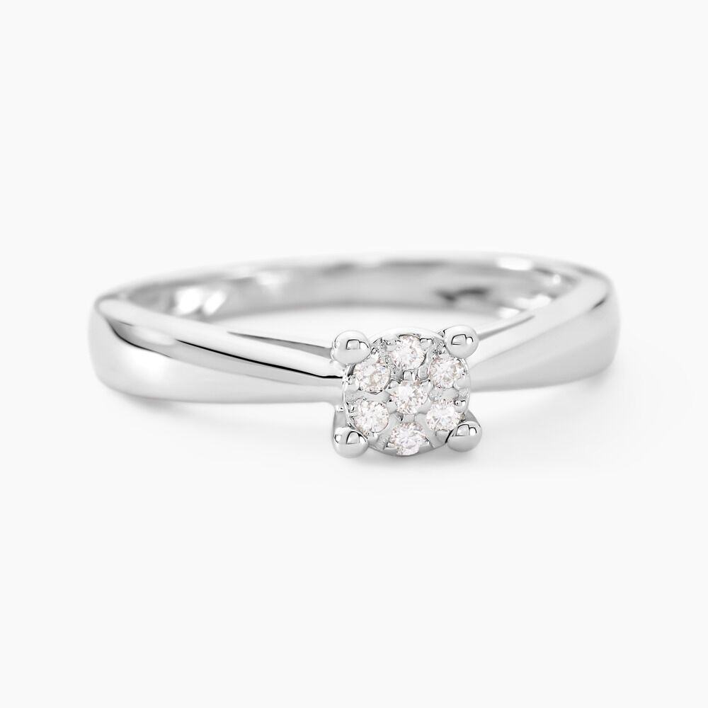 Bague Solitaire Artemis Or Blanc Diamant - Parures de mariage Femme | Marc Orian