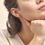 Boucles D'oreilles Puces Eva Or Jaune Amethyste Et Oxyde De Zirconium - Puces Femme | Marc Orian