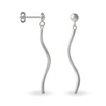 Boucles D'oreilles Pendantes Yaell Argent Blanc - Pendantes Femme | Marc Orian