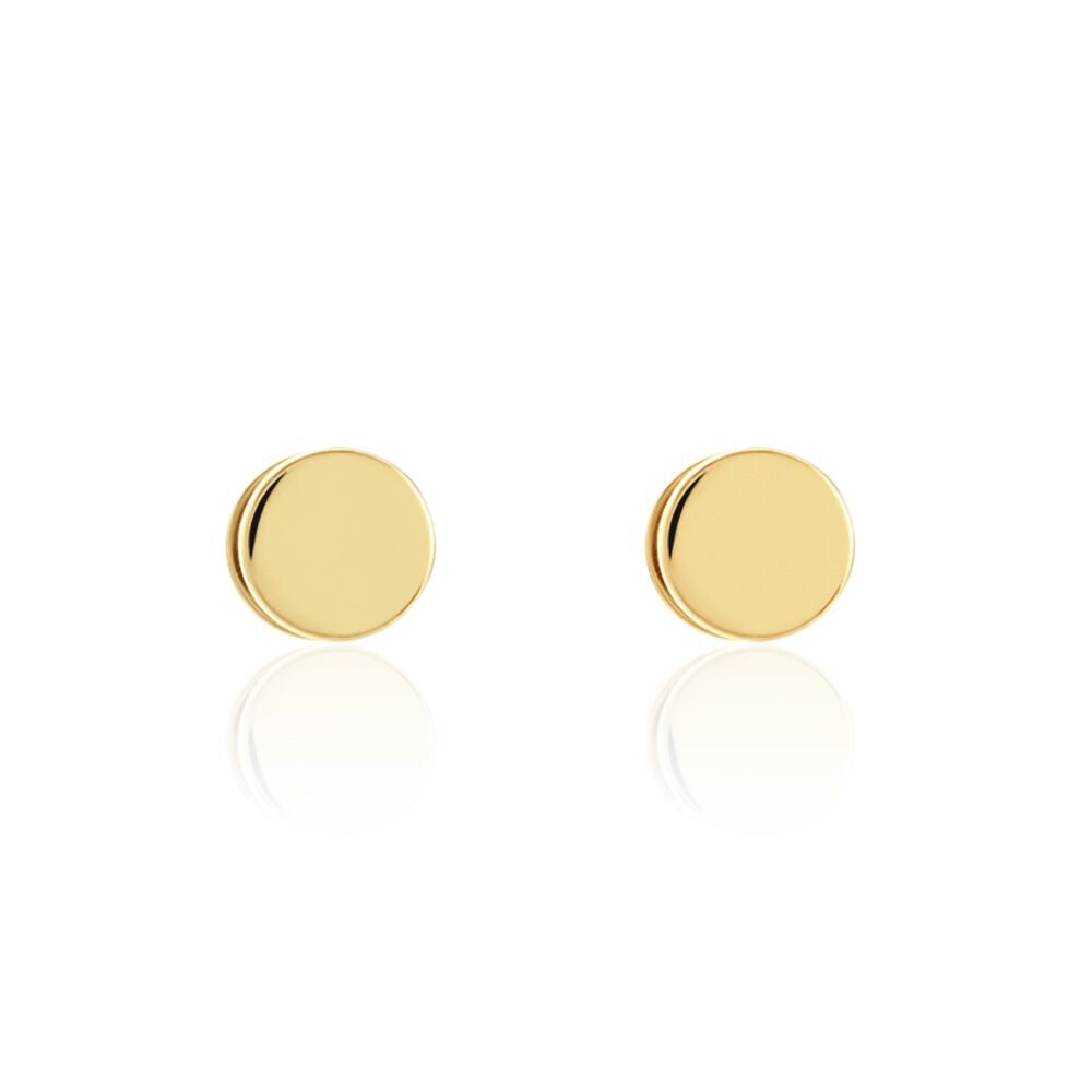 Boucles D'oreilles Puces Jourdan Eas Acier Doré - Puces Homme | Marc Orian