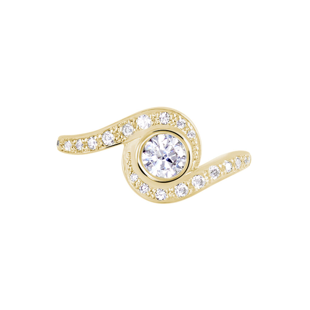 Bague Kampala Plaqué Or Oxydes De Zirconium - Solitaires Femme | Marc Orian
