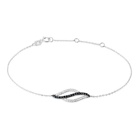 Bracelet Courbes Or Blanc Diamant - Bracelets chaînes Femme | Marc Orian