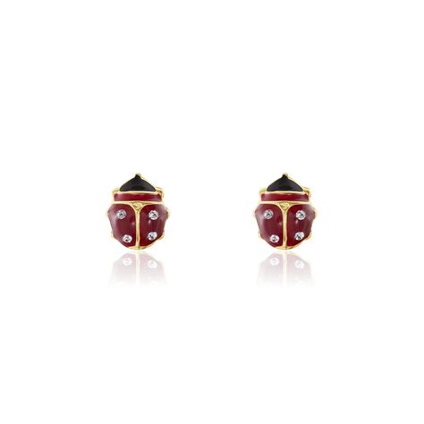 Boucles D'oreilles Puces Deena Or Jaune Oxyde De Zirconium - Puces Enfant | Marc Orian