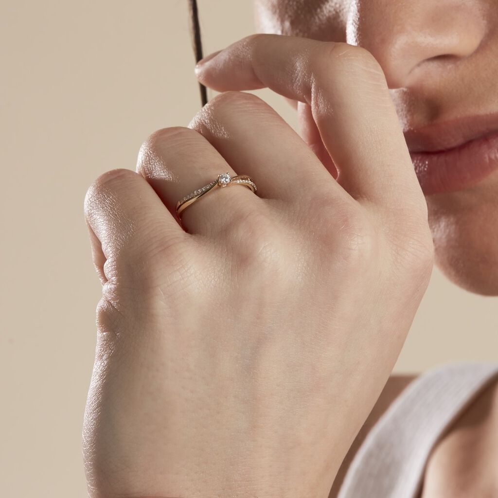 Bague Solitaire Asia Or Jaune Diamant - Bagues Solitaire Femme | Marc Orian