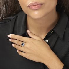Bague Ayanna Or Blanc Topaze Et Oxyde De Zirconium - Bagues Femme | Marc Orian
