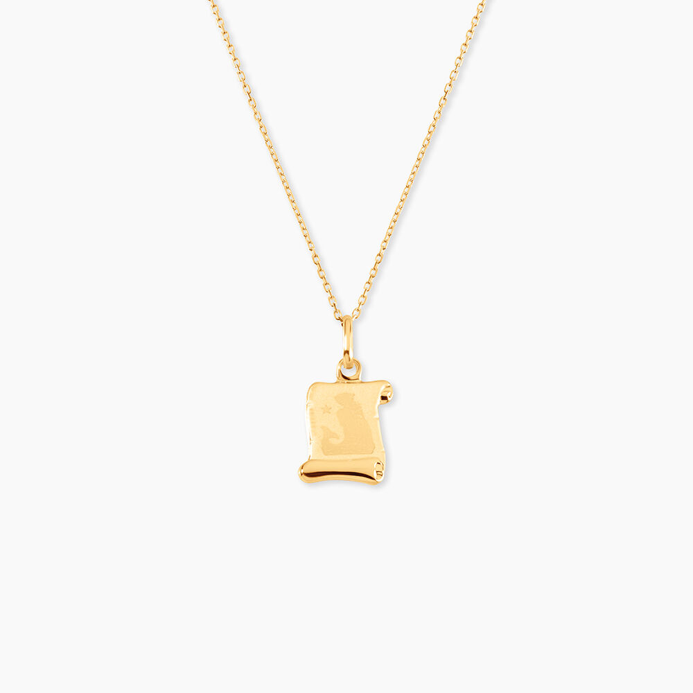 Pendentif Lamie Zodiaque Parchemin Or Jaune - Bijoux personnalis&eacute;s Famille | Marc Orian