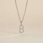 Pendentif Ionia Lettre Or Blanc - Pendentifs Famille | Marc Orian