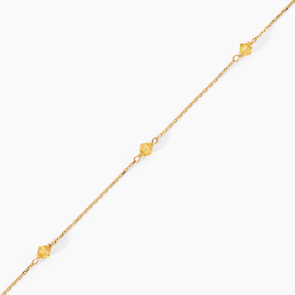 Cha&icirc;ne De Cheville Edvina Plaqu&eacute; Or Jaune Cristaux De Swarovski - Chaines de cheville Femme | Marc Orian