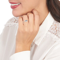 Bague Daurine Or Blanc Oxyde De Zirconium Iolite - Bagues Femme | Marc Orian