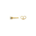 Boucles D'oreilles Puces Clavie Or Jaune Diamant - Puces Femme | Marc Orian