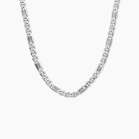 Chaine Jeremi Argent Blanc - Chaines Homme | Marc Orian