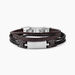 Bracelet Jourdan Thasos Cuir Noir Et Marron - Bracelets cuir Homme | Marc Orian