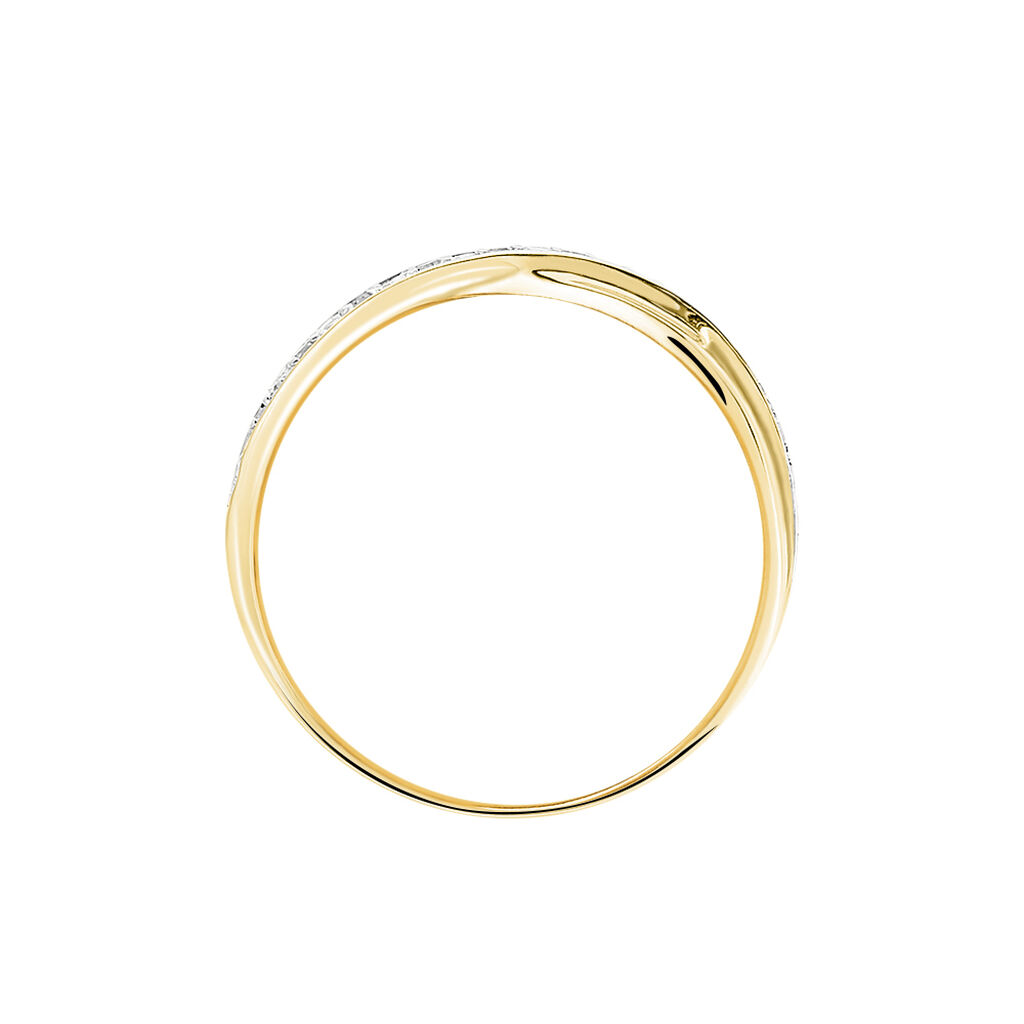 Bague Croisee Or Jaune Diamant - Bagues Femme | Marc Orian