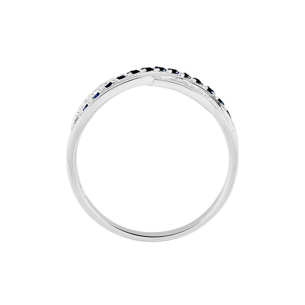Bague Or Blanc Maudy Saphirs Diamants - Bagues vintage Femme | Marc Orian
