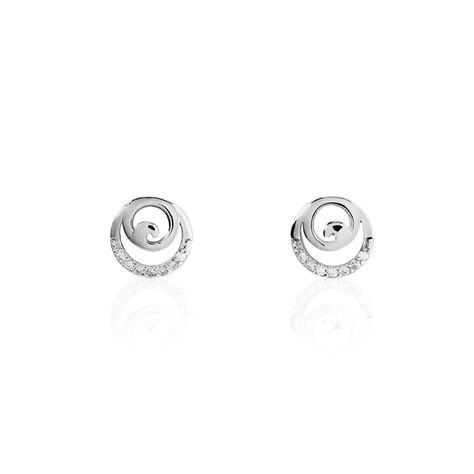 Boucles D'oreilles Pendantes Carole Argent Blanc Oxyde De Zirconium - Pendantes Femme | Marc Orian