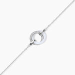 Bracelet Grizzel Argent Blanc Oxyde De Zirconium - Bracelets Anneaux Entrelaces Femme | Marc Orian
