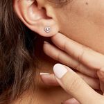 Boucles D'oreilles Puces Argent Blanc Gautiere Oxydes De Zirconium - Puces Femme | Marc Orian