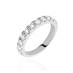 Demi Alliance Pristina Or Blanc Diamant Synthétique - Alliances Femme | Marc Orian