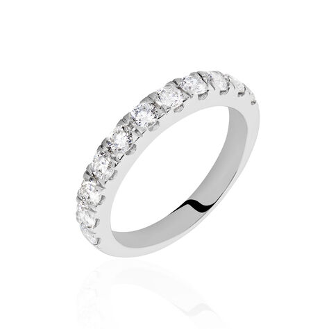 Demi Alliance Pristina Or Blanc Diamant Synthétique - Alliances Femme | Marc Orian