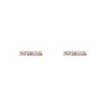 Boucles D'oreilles Puces Andrew Argent Rose Oxyde De Zirconium Rose - Puces Femme | Marc Orian
