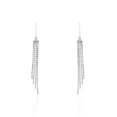 Boucles D'oreilles Pendantes Freja Argent Blanc - Boucles d'oreilles Pendantes Femme | Marc Orian