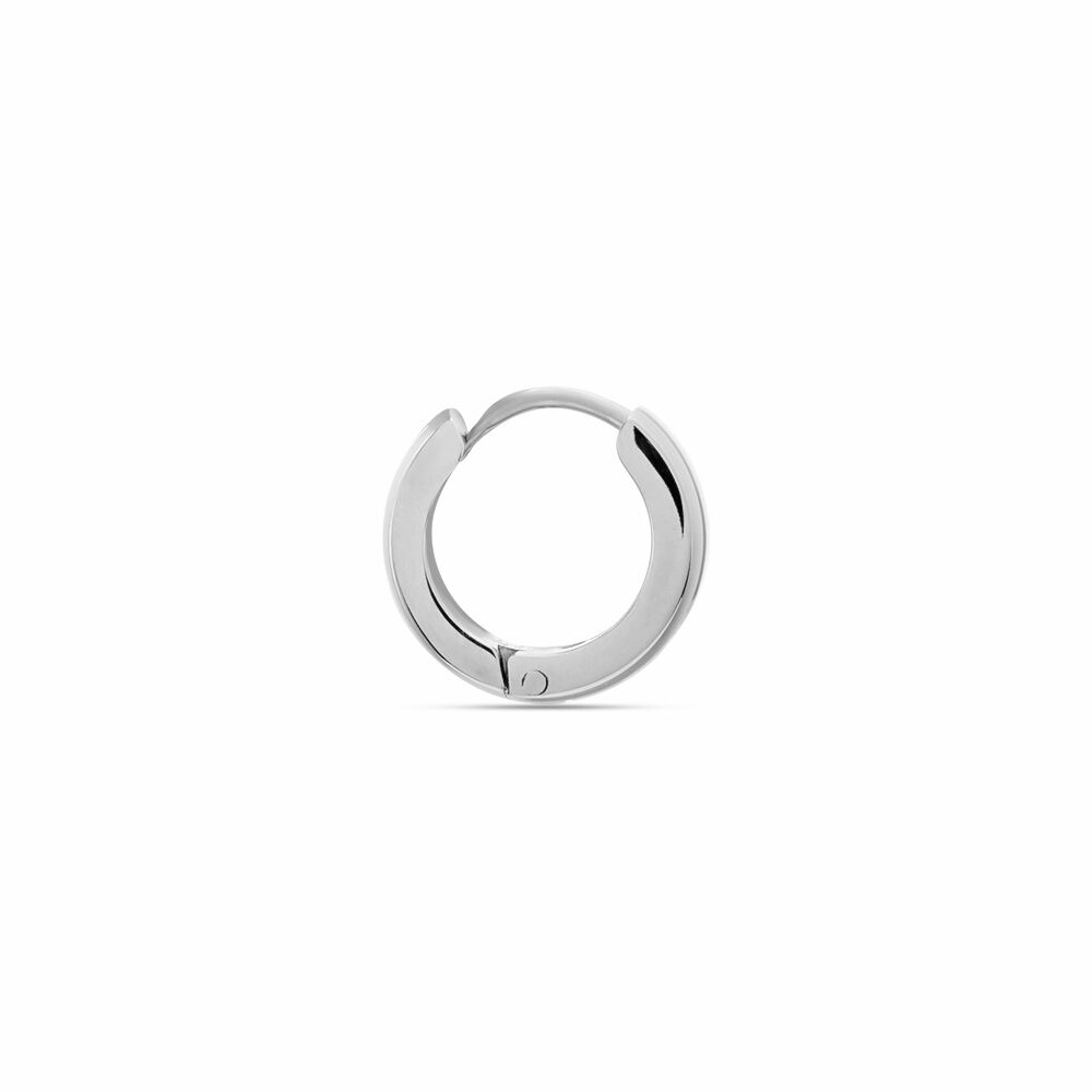 Créole Unitaire Obi Acier Argenté - Piercings d'oreilles Homme | Marc Orian