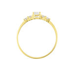 Bague Solitaire Accompagn&eacute; Or Jaune Antonette Oxyde De Zirconium - Solitaires Femme | Marc Orian