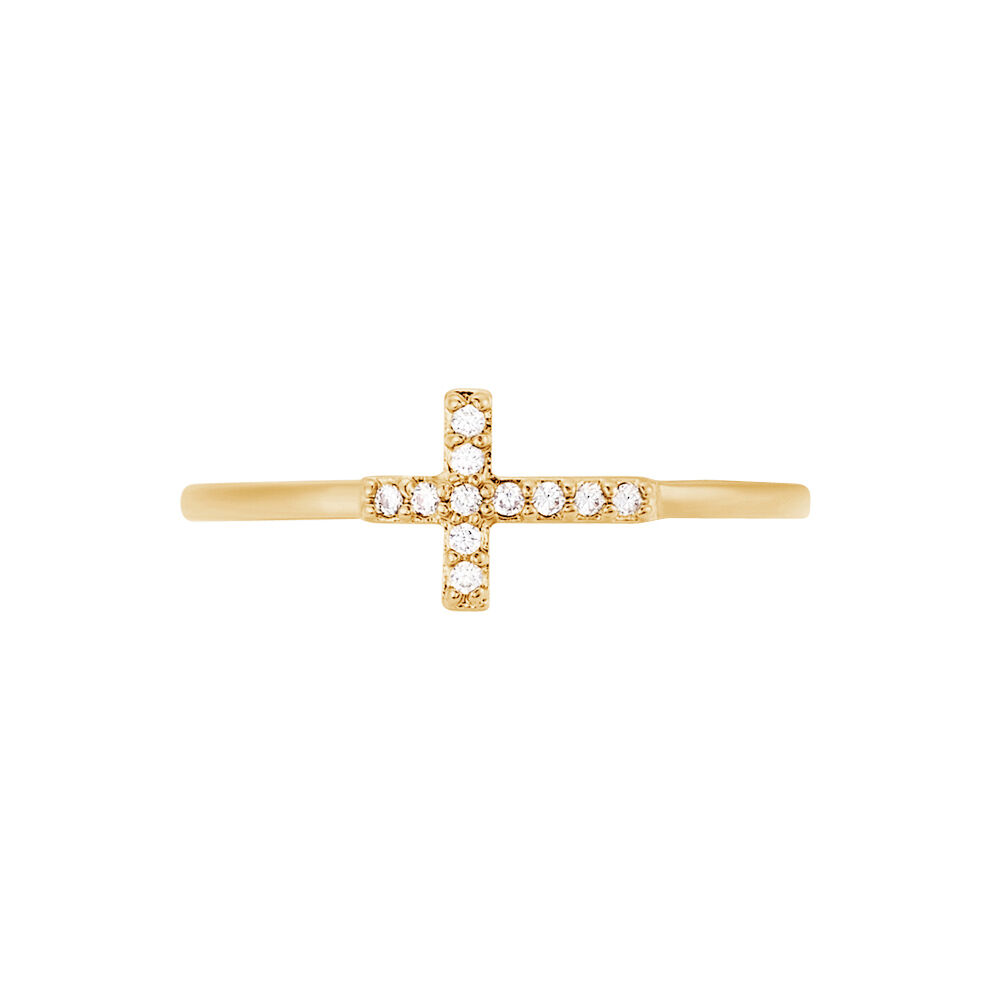 Bague Fatos Plaqué Or Jaune Oxyde De Zirconium - Bagues avec pierre Femme | Marc Orian