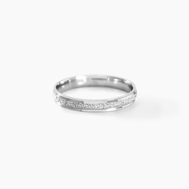 Alliance Caroline Sablee Demi Jonc Classique Or Blanc