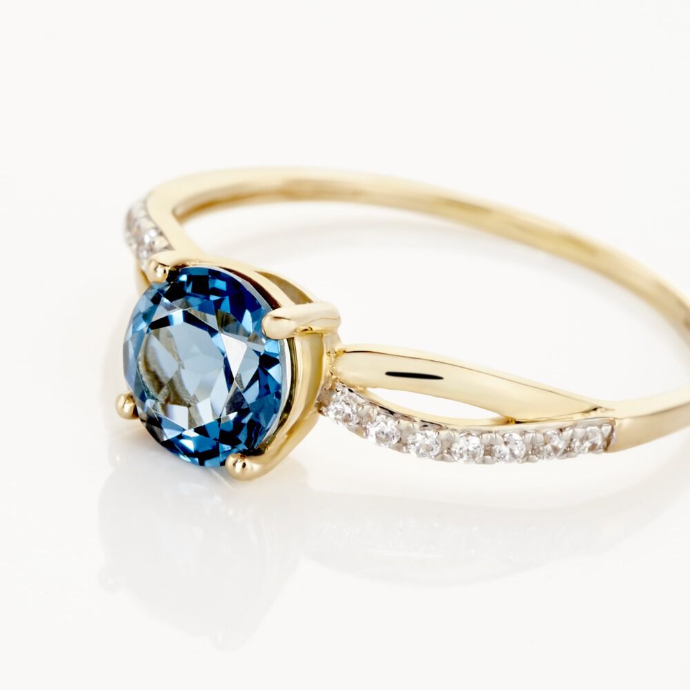 Bague Or Jaune Sabiniano Topaze Oxydes De Zirconium - Bagues pierres fines Femme | Marc Orian