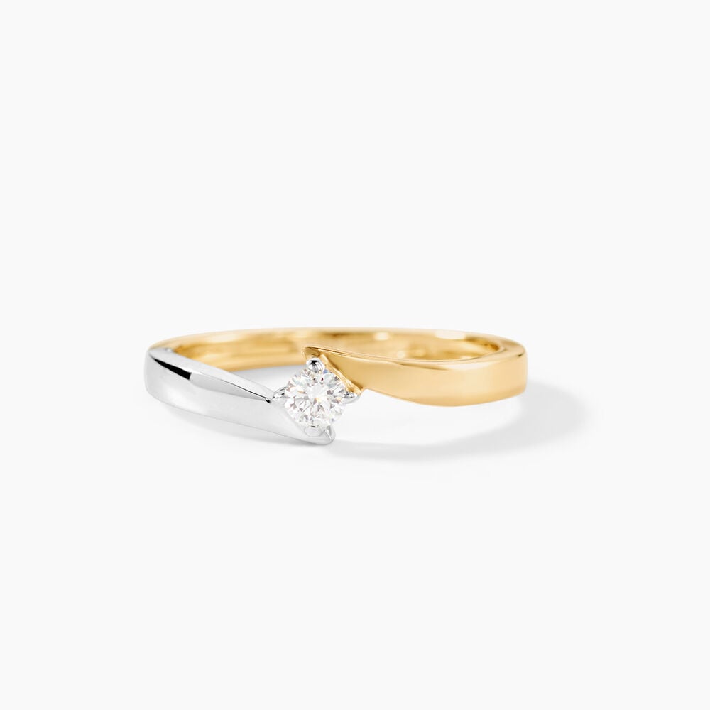 Bague Solitaire Francienne Or Bicolore Diamant - Solitaires Femme | Marc Orian