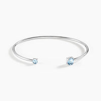 Bracelet Jonc Domitille Argent Blanc Oxyde De Zirconium