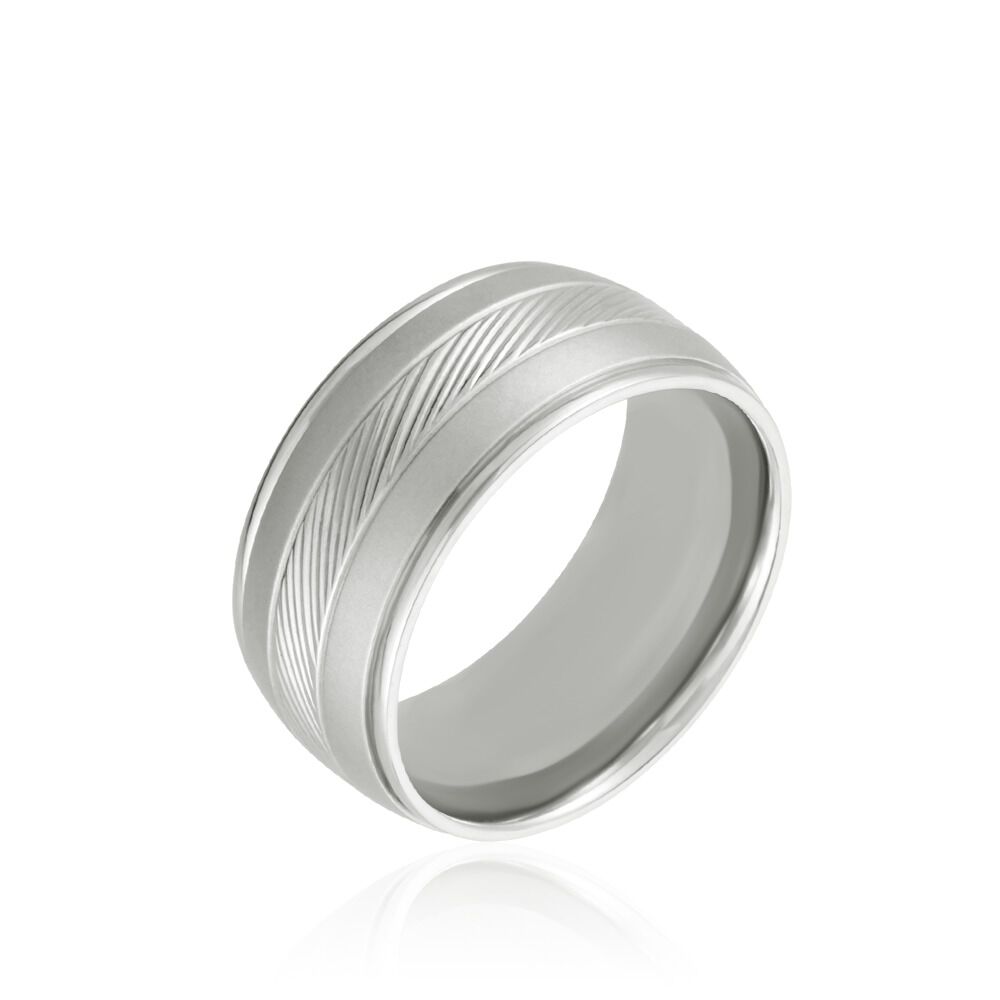 Bague Acier Blanc Sabien - Bagues grosses Homme | Marc Orian