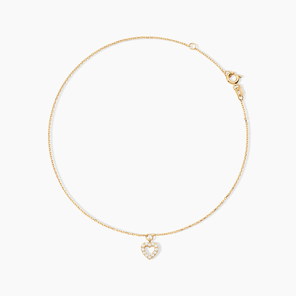 Cha&icirc;ne De Cheville Samanta Or Jaune Oxyde De Zirconium - Chaines de cheville Femme | Marc Orian