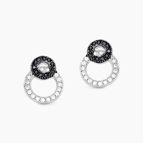 Boucles D'oreilles Puces Diana Argent Blanc Oxyde De Zirconium - Puces Femme | Marc Orian