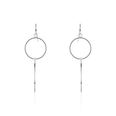 Boucles D'oreilles Pendantes Malva Argent Blanc - Pendantes Femme | Marc Orian