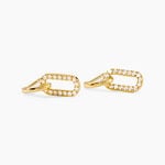 Boucles D'Oreilles Pendantes Esmene Argent Dor&eacute; A L'Or 750/1000 Oxyde De Zirconium - Pendantes Femme | Marc Orian