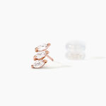 Boucles D'oreilles Puces Edma Or Rose Oxyde De Zirconium - Puces Femme | Marc Orian
