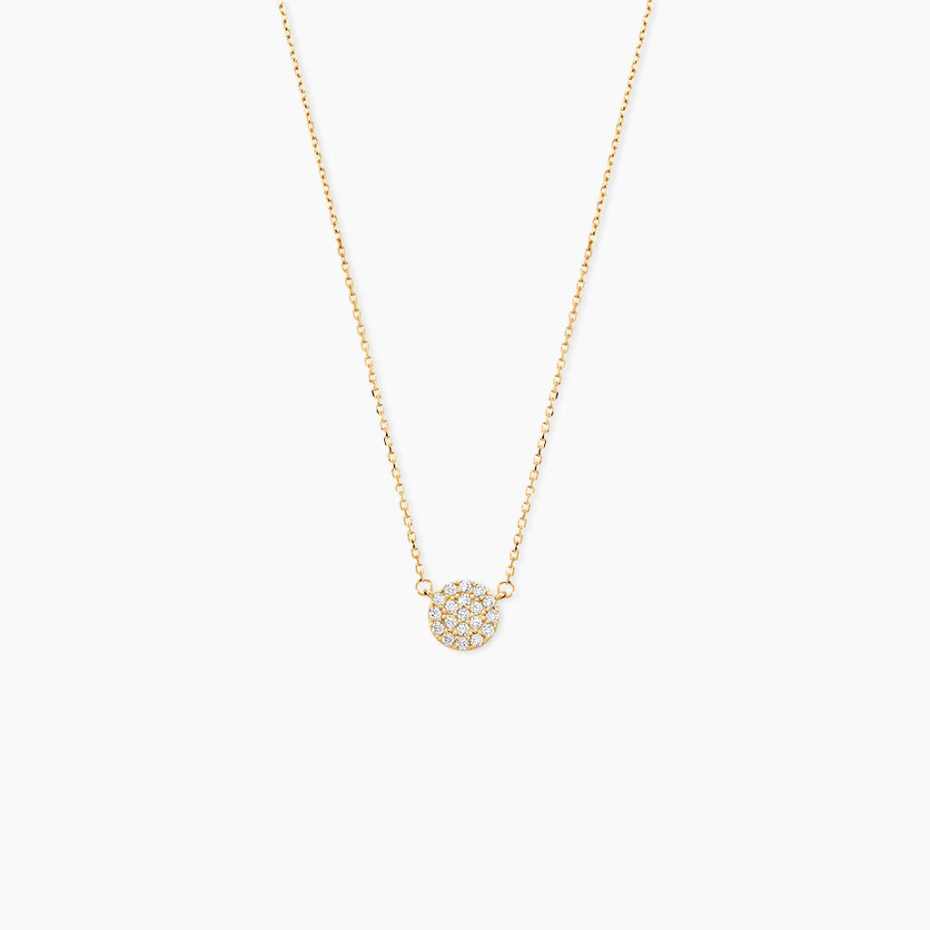 Collier Or Jaune Burak Oxyde De Zirconium - Colliers avec pierres Femme | Marc Orian