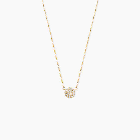 Collier Or Jaune Burak Oxyde De Zirconium - Colliers avec pierres Femme | Marc Orian