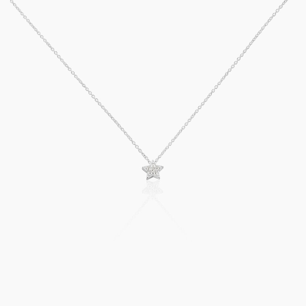 Collier Taona Argent Blanc Oxyde De Zirconium - Colliers avec pierres Femme | Marc Orian