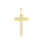 Pendentif Lettre T Or Jaune Oxyde - Pendentifs Famille | Marc Orian