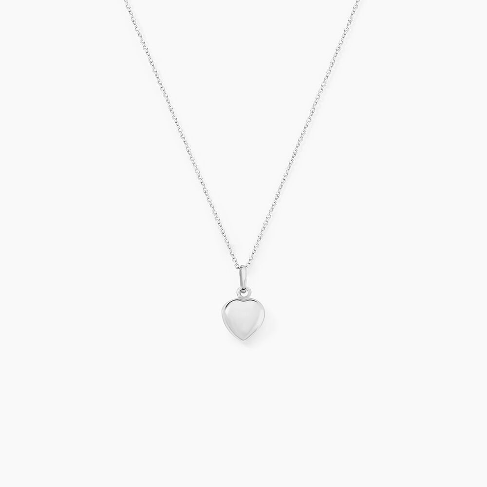 Pendentif Eudocie Coeur Lisse Or Blanc - Pendentifs Famille | Marc Orian