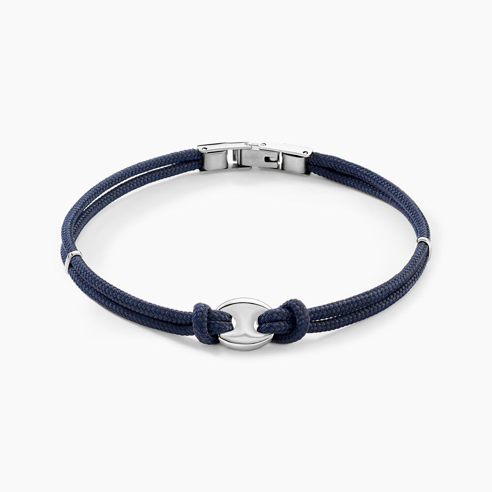Bracelet Fabrice Acier Blanc - Bracelets cordons Homme | Marc Orian
