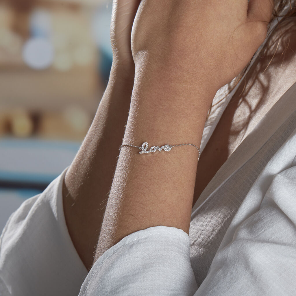 Bracelet Argent Blanc Elly Oxyde De Zirconium - Bracelets chaînes Femme | Marc Orian