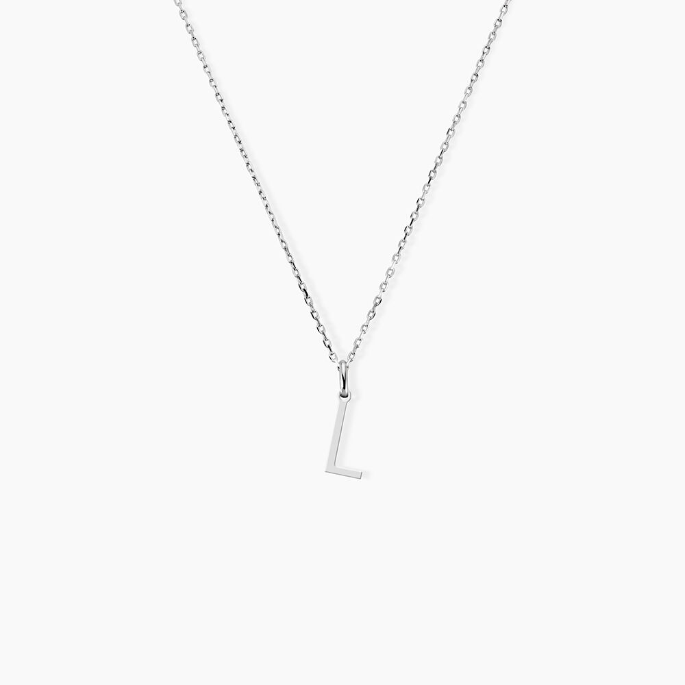 Pendentif Ionia Lettre Or Blanc - Pendentifs Famille | Marc Orian